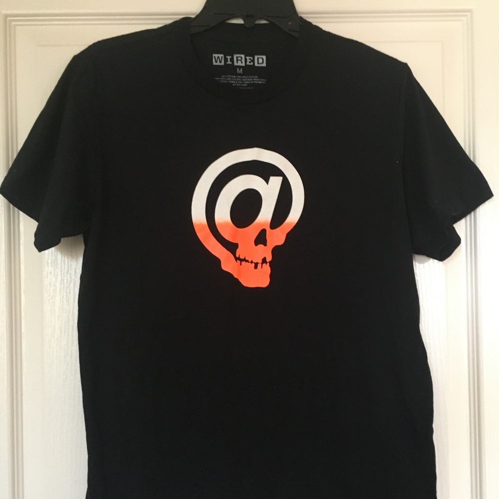 WIRED Magazine vintage logo skull shirt men’s medium